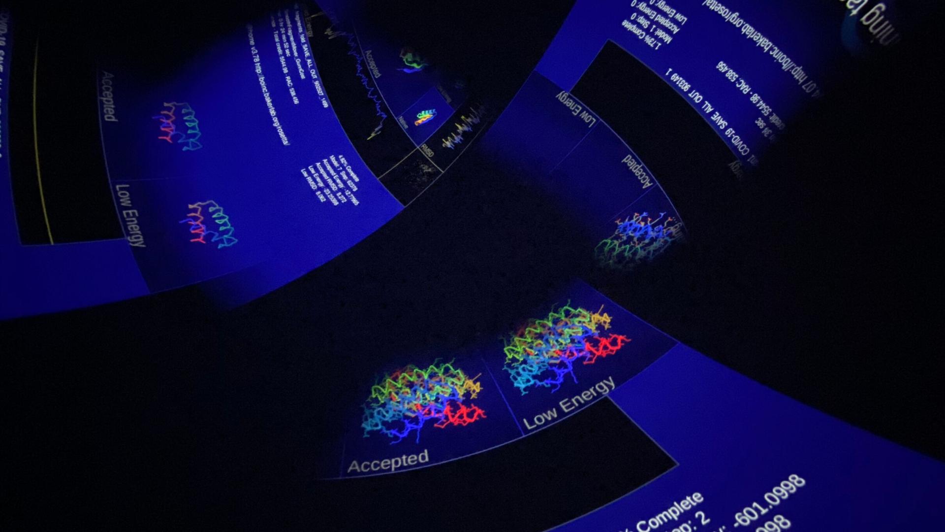 Miami Planetarium Dome Showing Virus Research Software